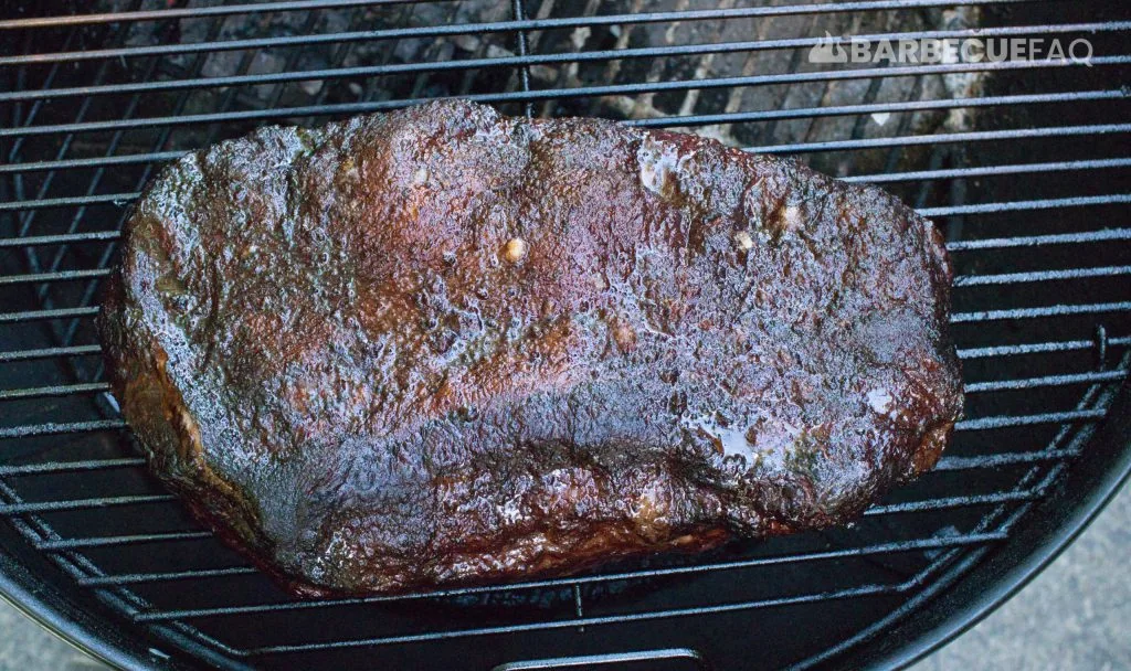 brisket smoked on weber kettle grill