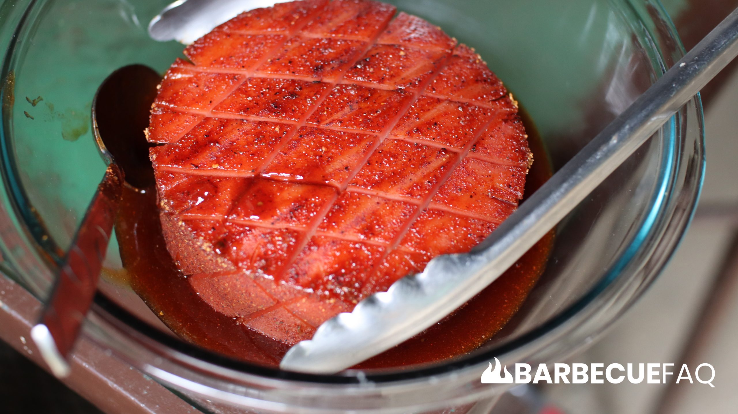 glazing bologna after being smoked