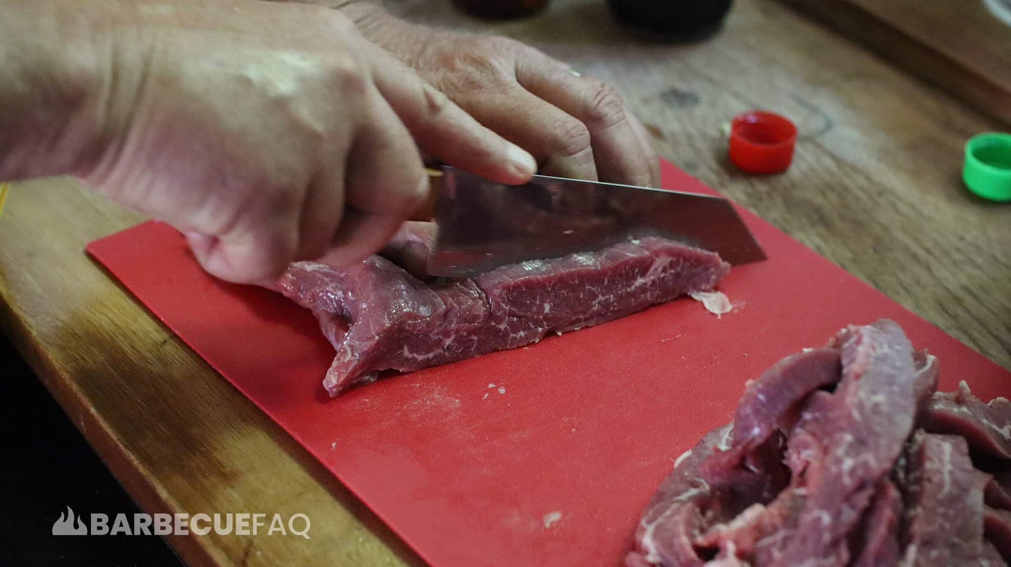 slicing flank steak