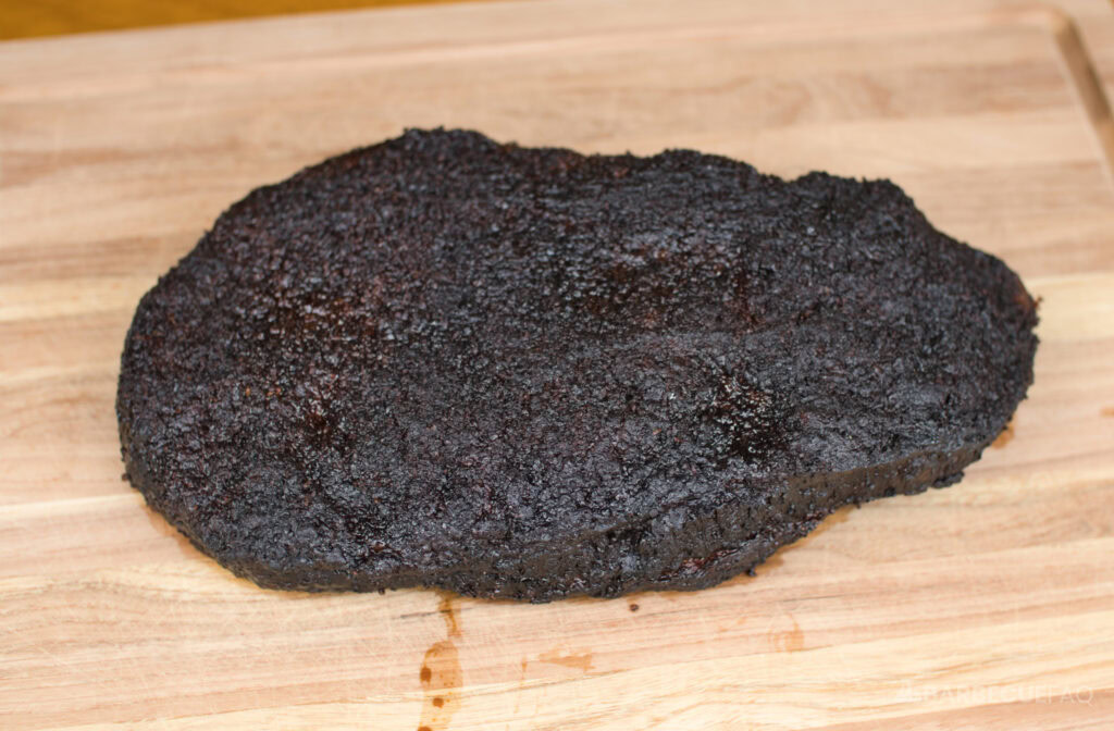 brisket with a dark bark the next day