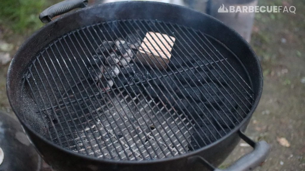 using charcoal snake for smoking on weber kettle