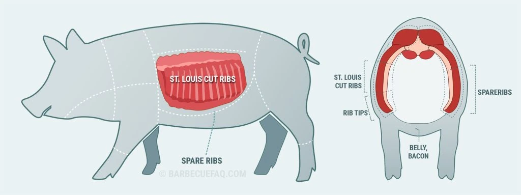 pork spare ribs location