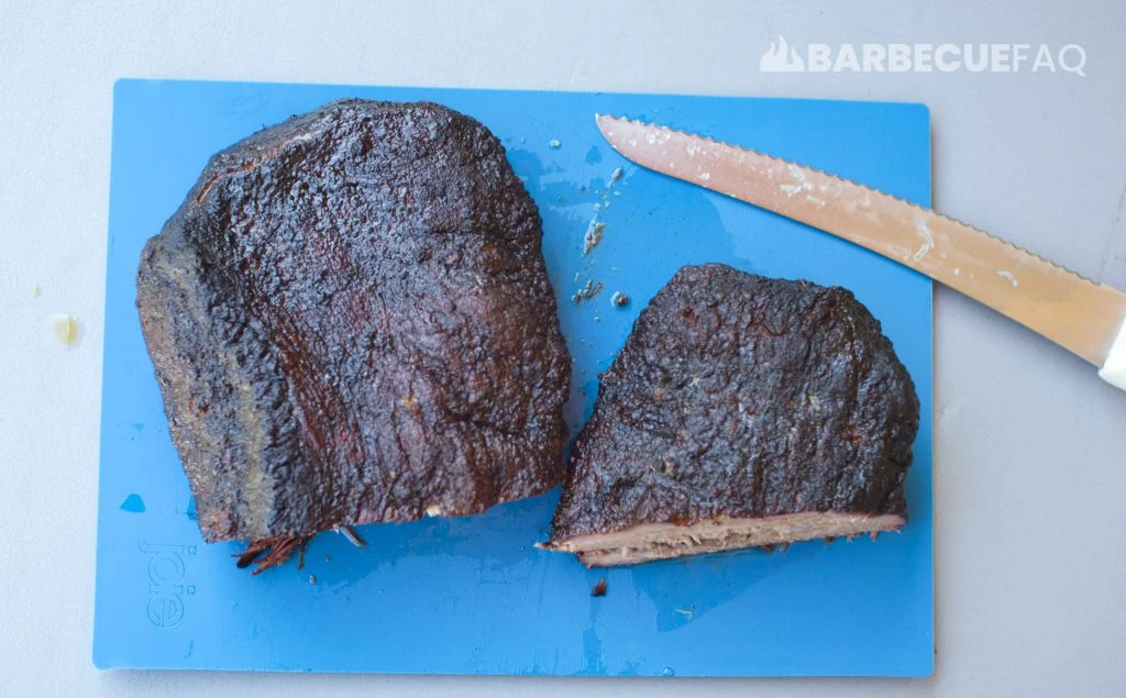 cutting brisket point in half