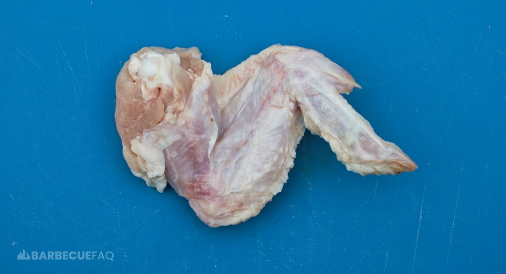 chicken wing skin side down