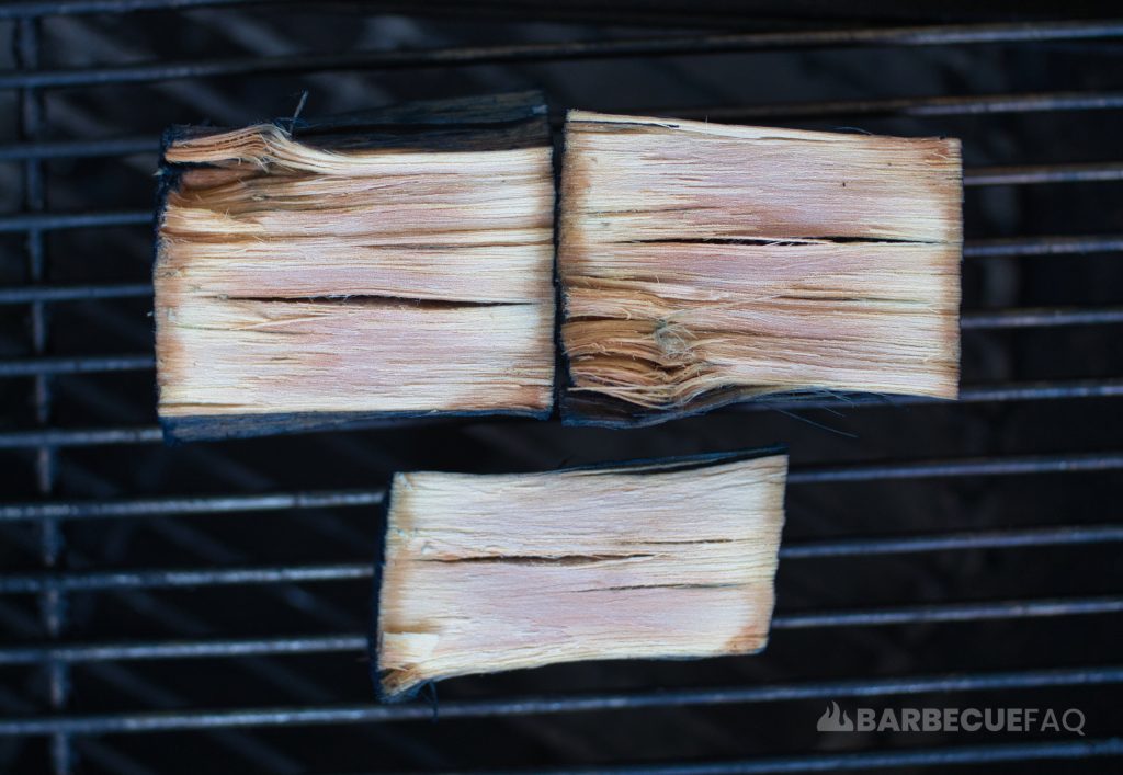 wood chunk halved after soaking for 24 hours