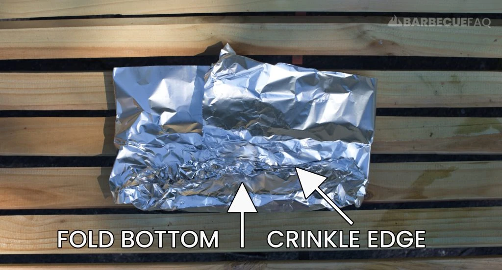 fold from the bottom and crinkle the edge