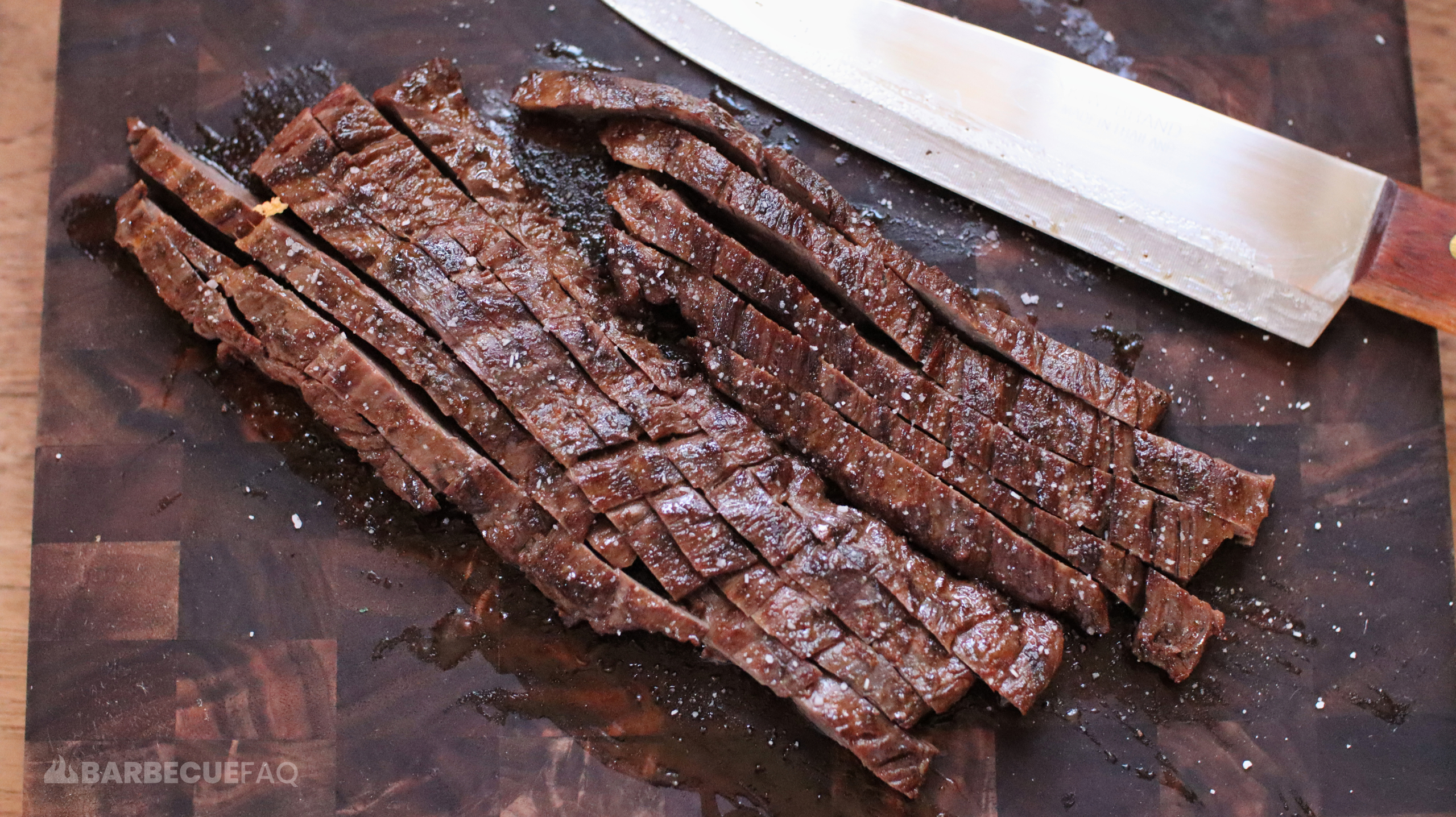 skirt steak sliced against the grain