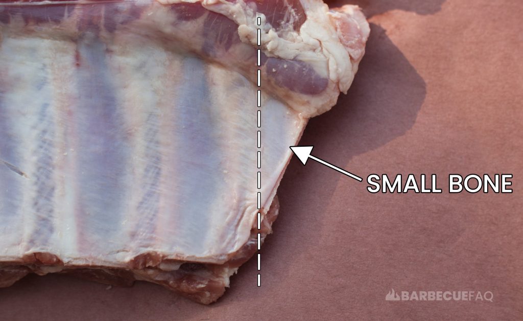 small bone on large bone side