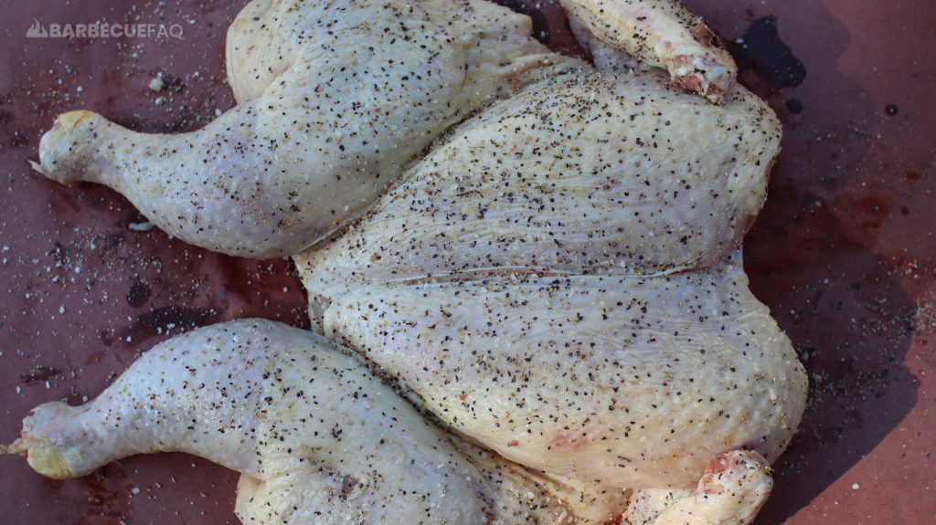 seasoned spatchcocked chicken