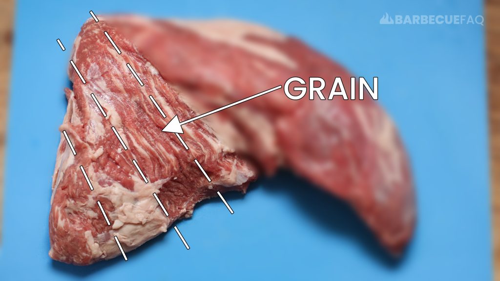 tri tip flat end grain direction