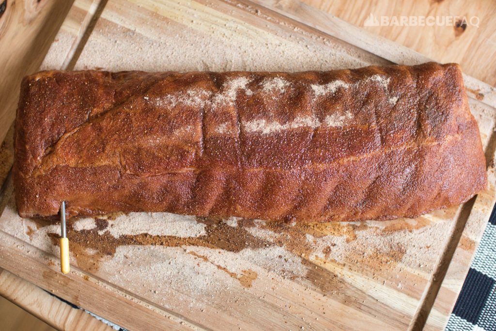 rib rub sweating onto meat