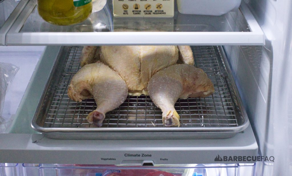 air drying chicken in refrigerator