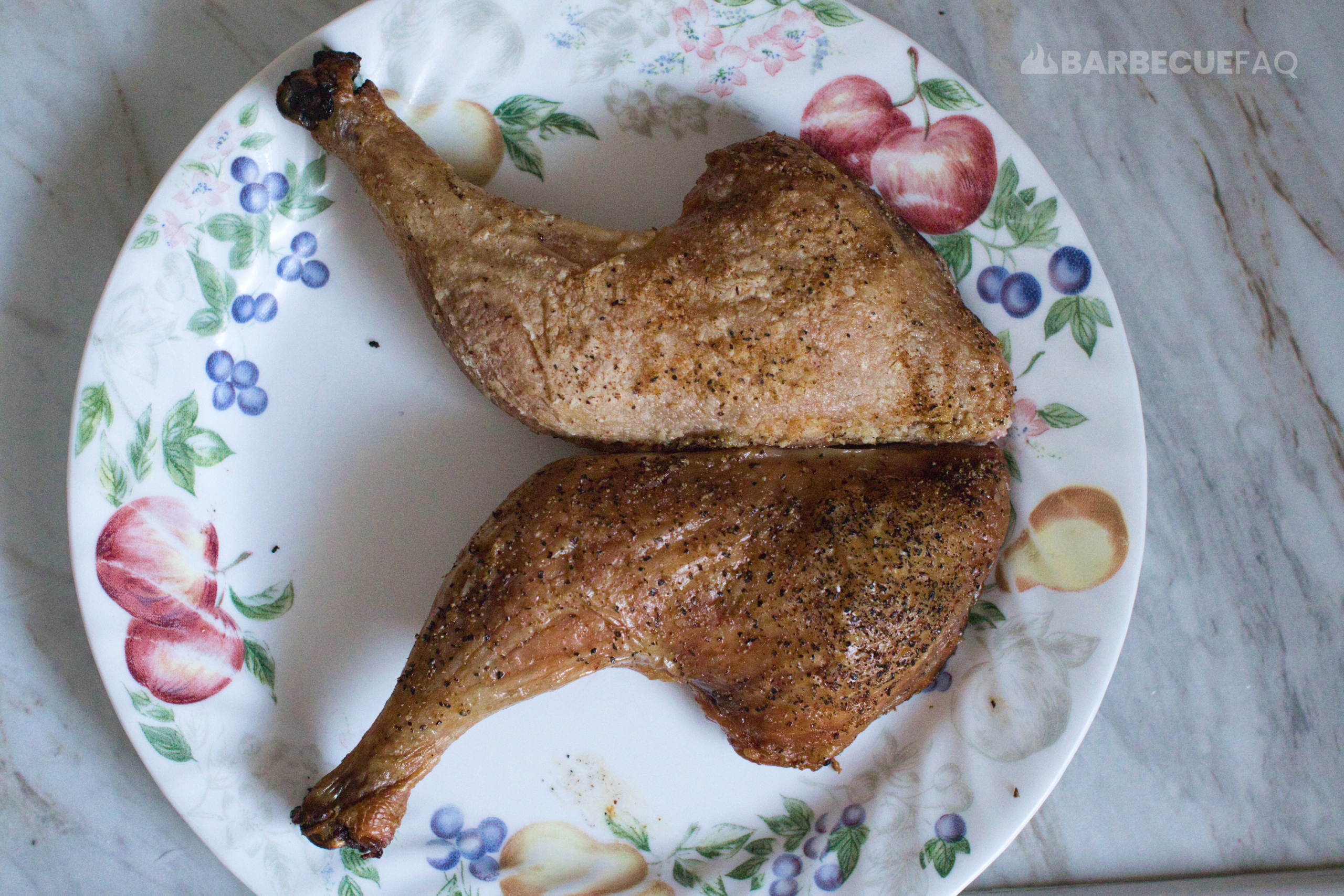 chicken leg quarters after testing