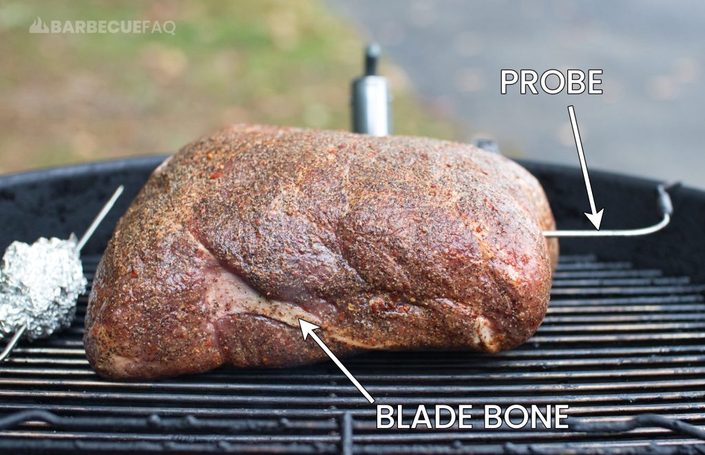 where to probe pork shoulder