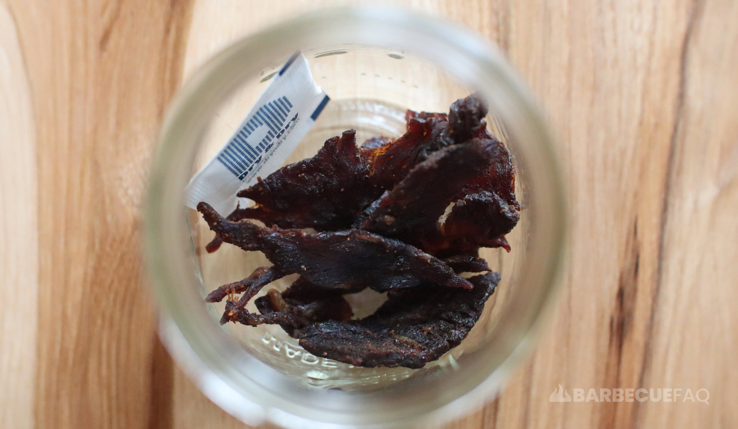 beef jerky in mason jar