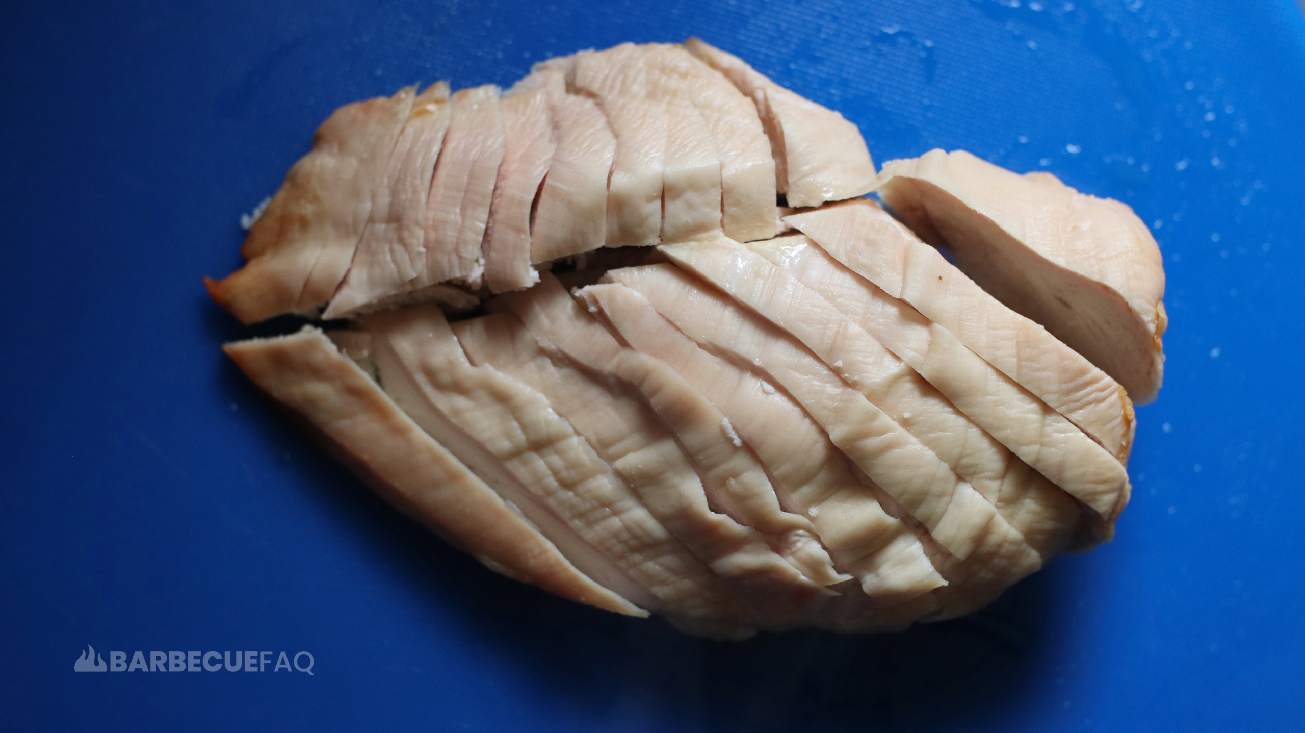 chicken breast sliced against the grain