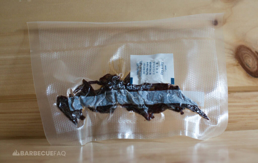 vacuum sealed beef jerky