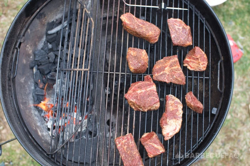 charcoal smoker setup