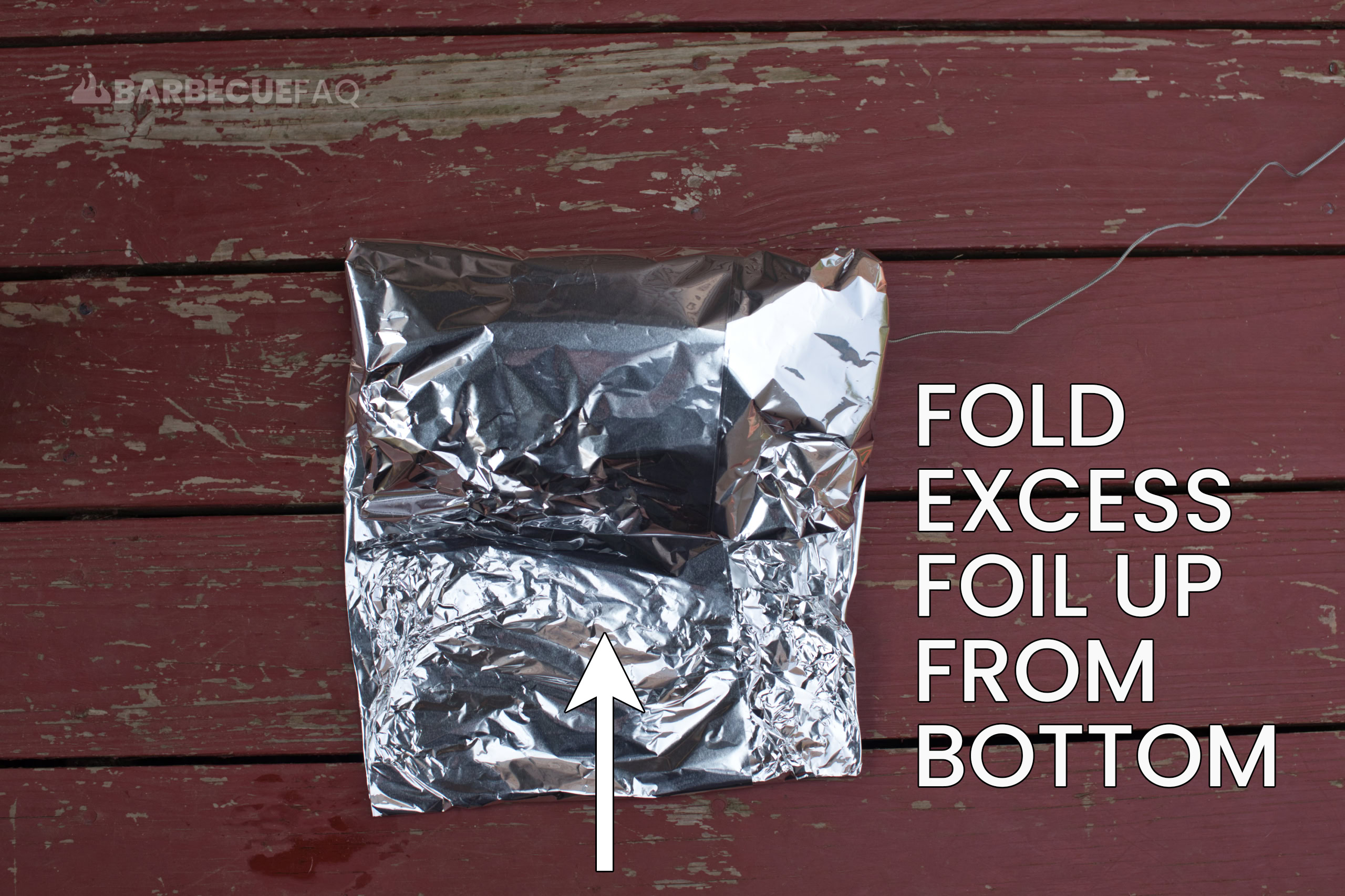 folding the remaining foil