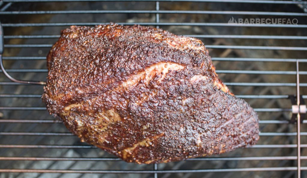 pork butt after 5 hours and 14 minutes