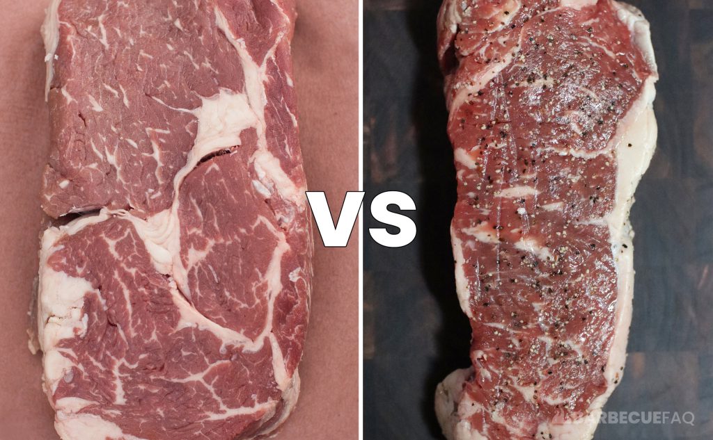 New York Strip Vs Ribeye Steak Whats The Difference Barbecue Faq 7590