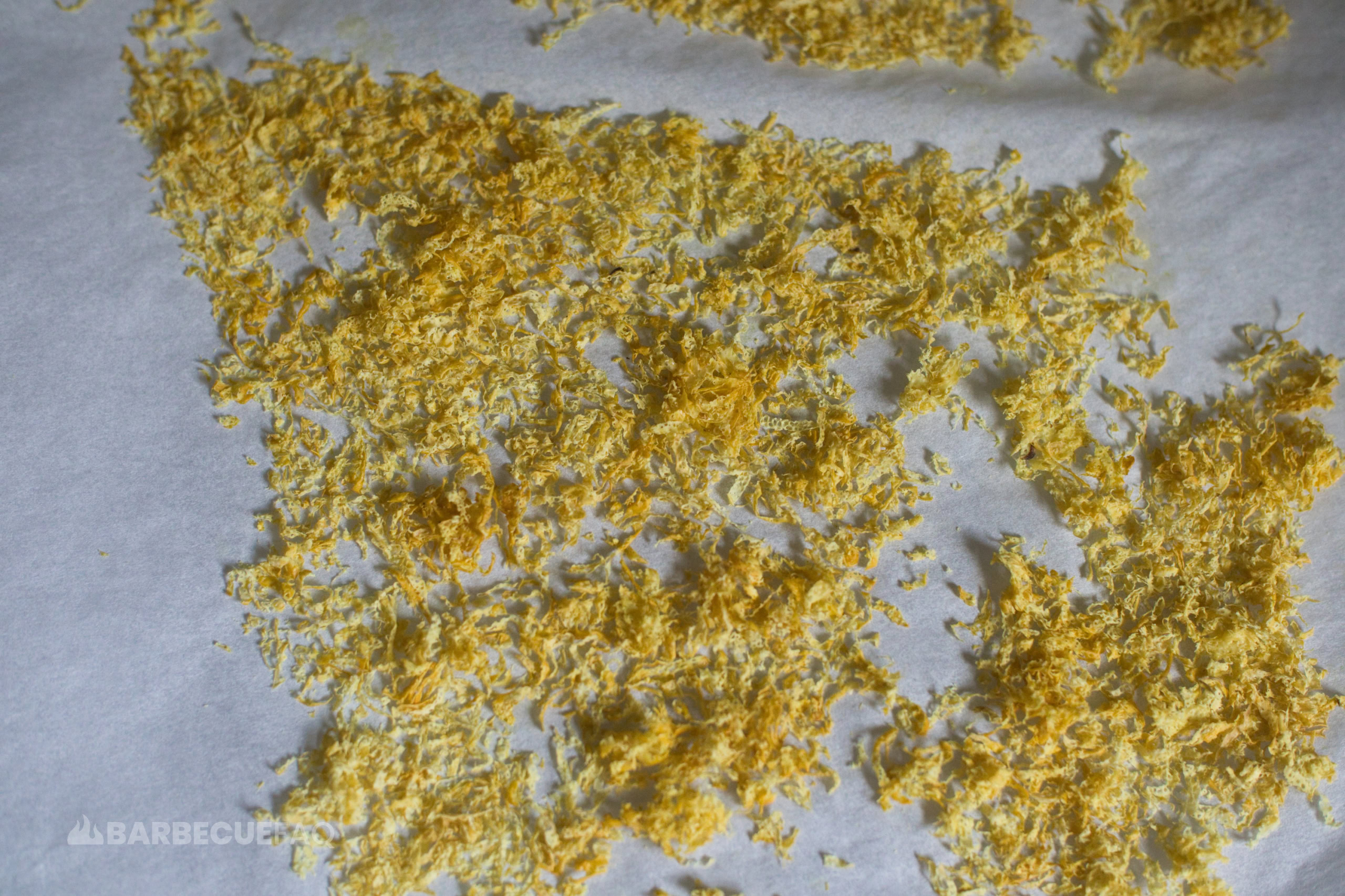 dehydrated lemon zest