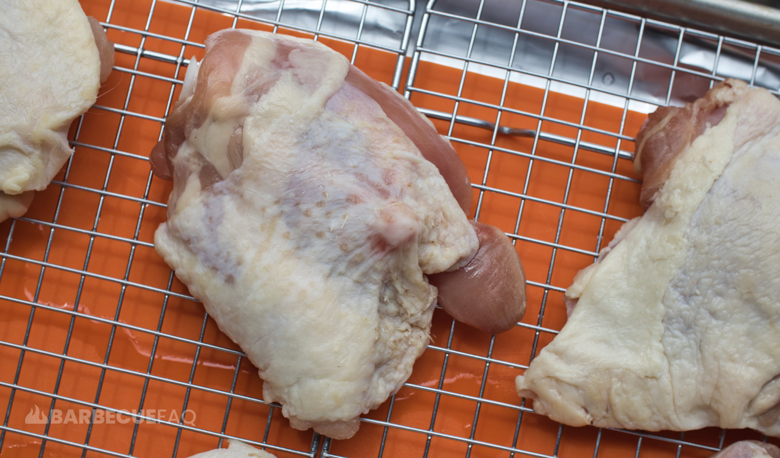 dry brined chicken thighs the next day