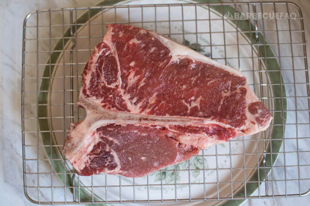 dry brining t-bone steak