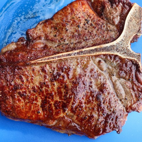 Pan Seared T bone Steak