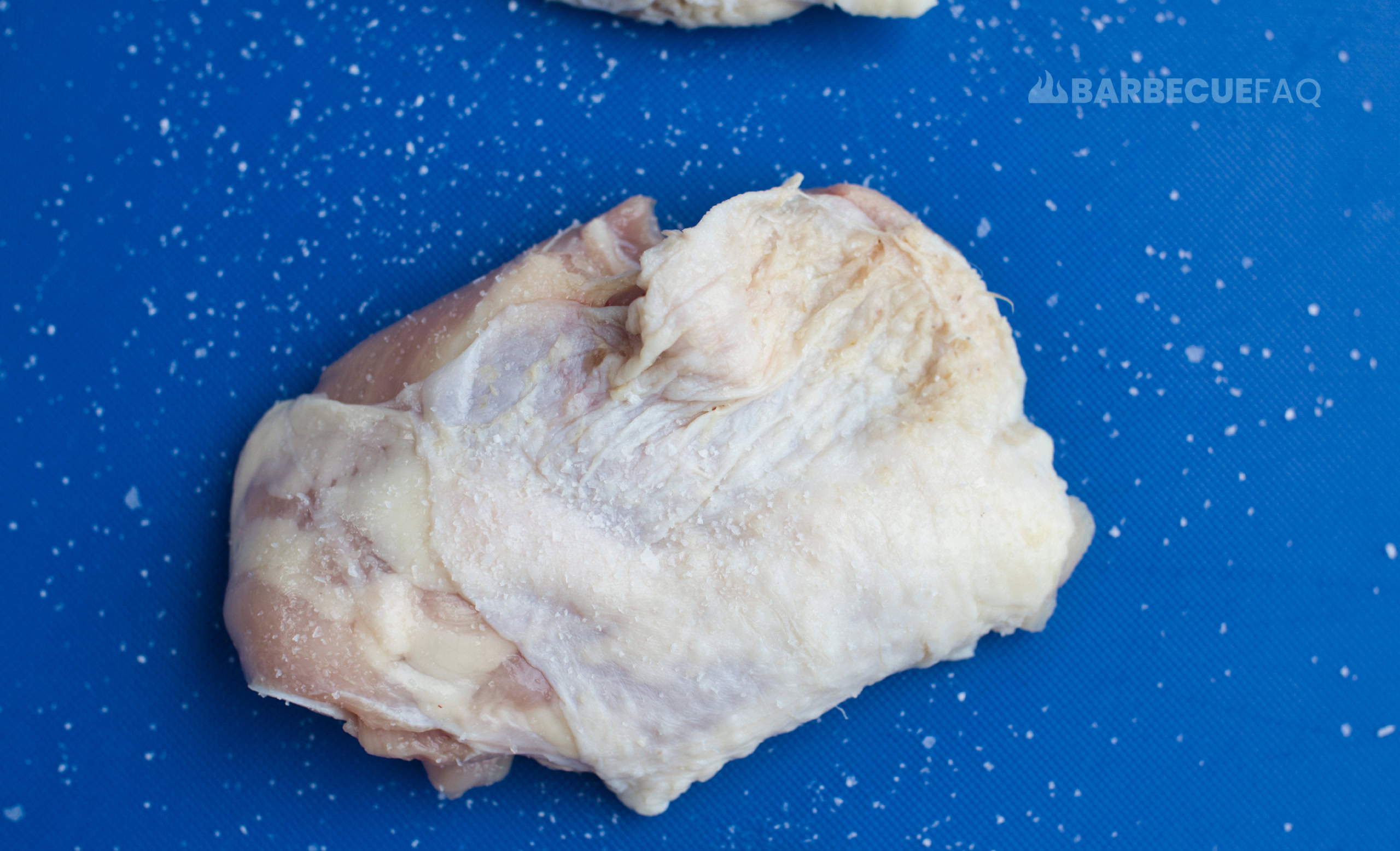 salting chicken thigh skin