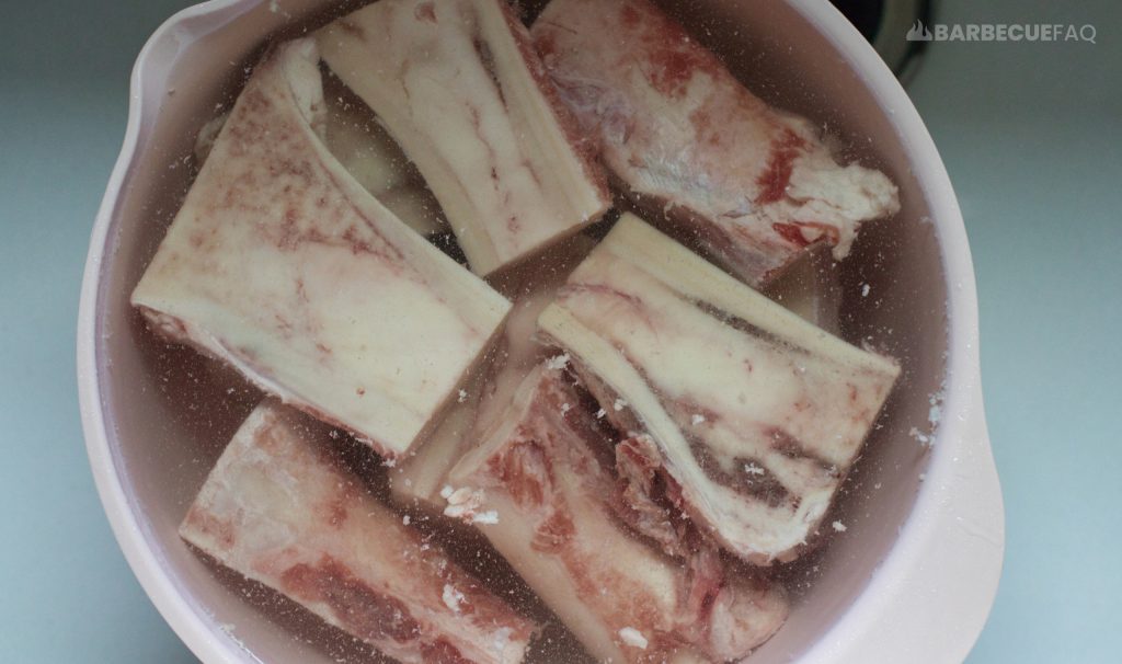 soaking bone marrow in salt water