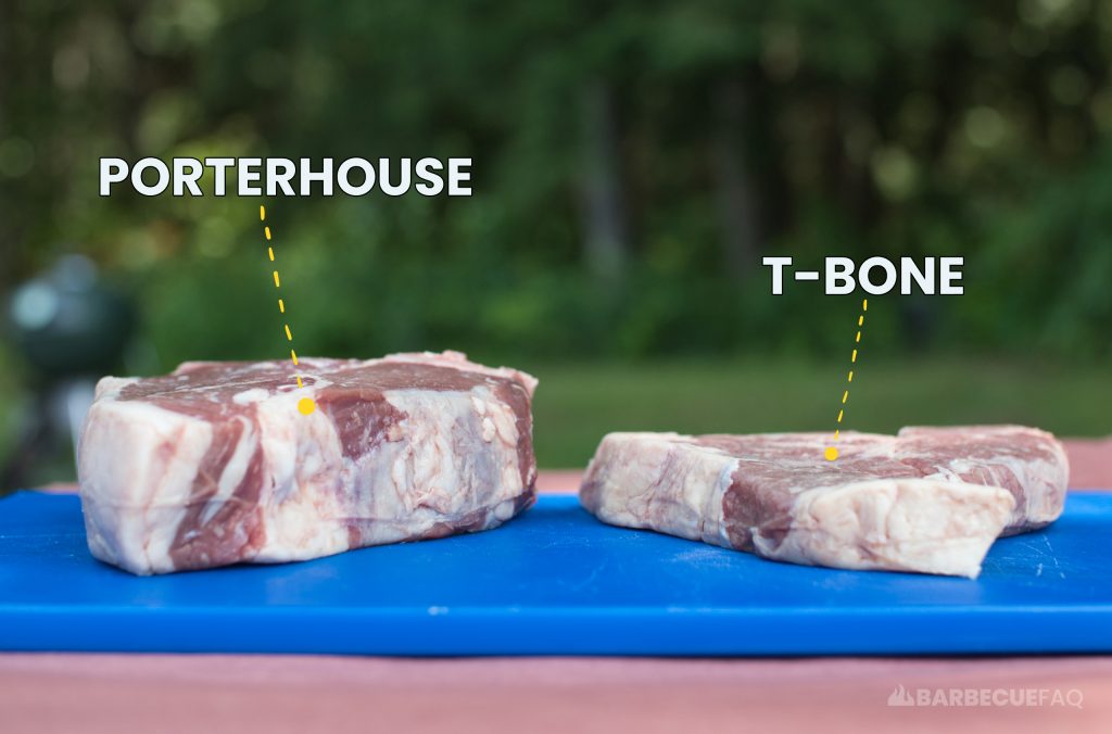 tbone and porterhouse side view