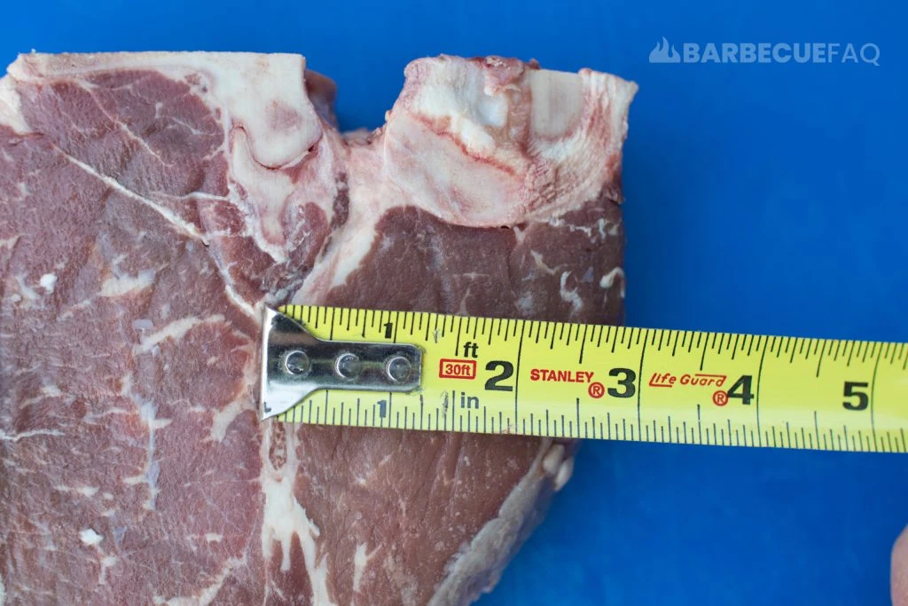 width of porterhouse tenderloin