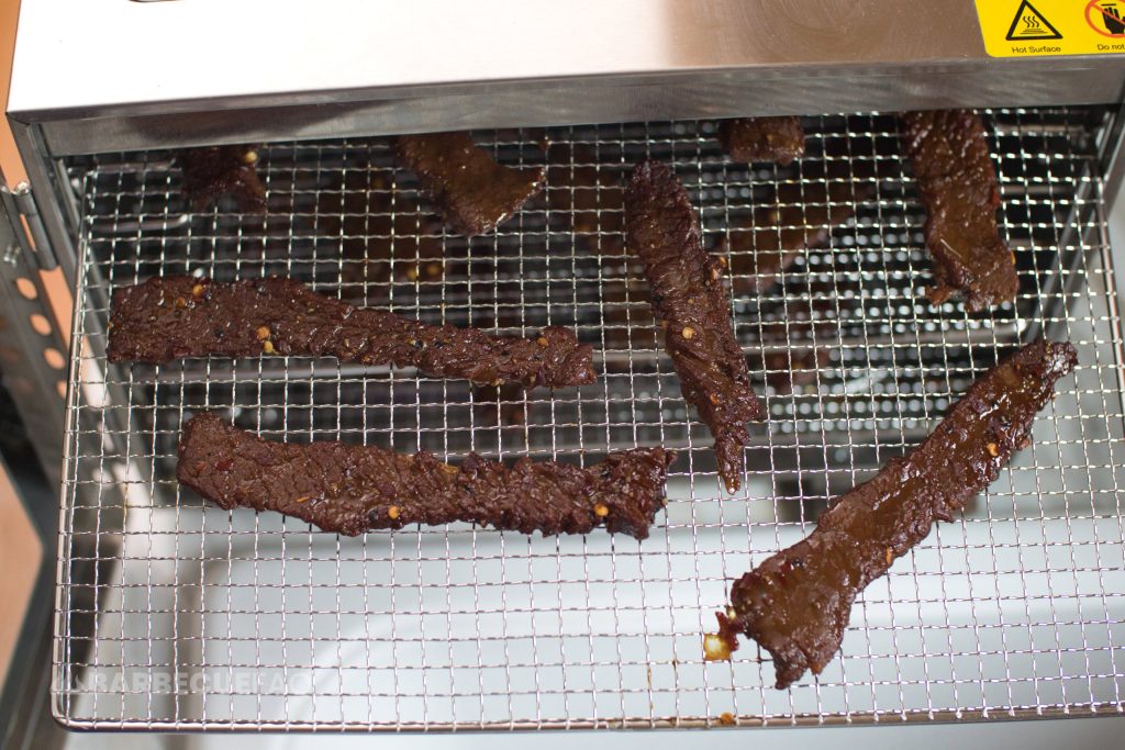 putting beef jerky in dehydrator