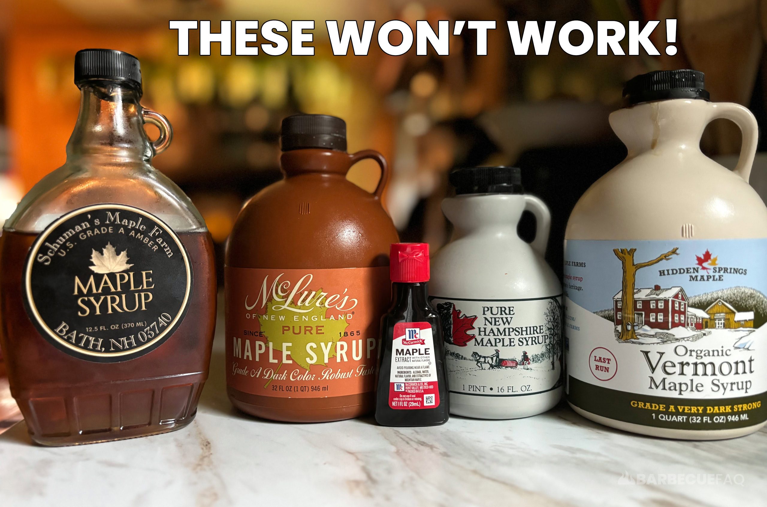 sauce ingredients that don't work