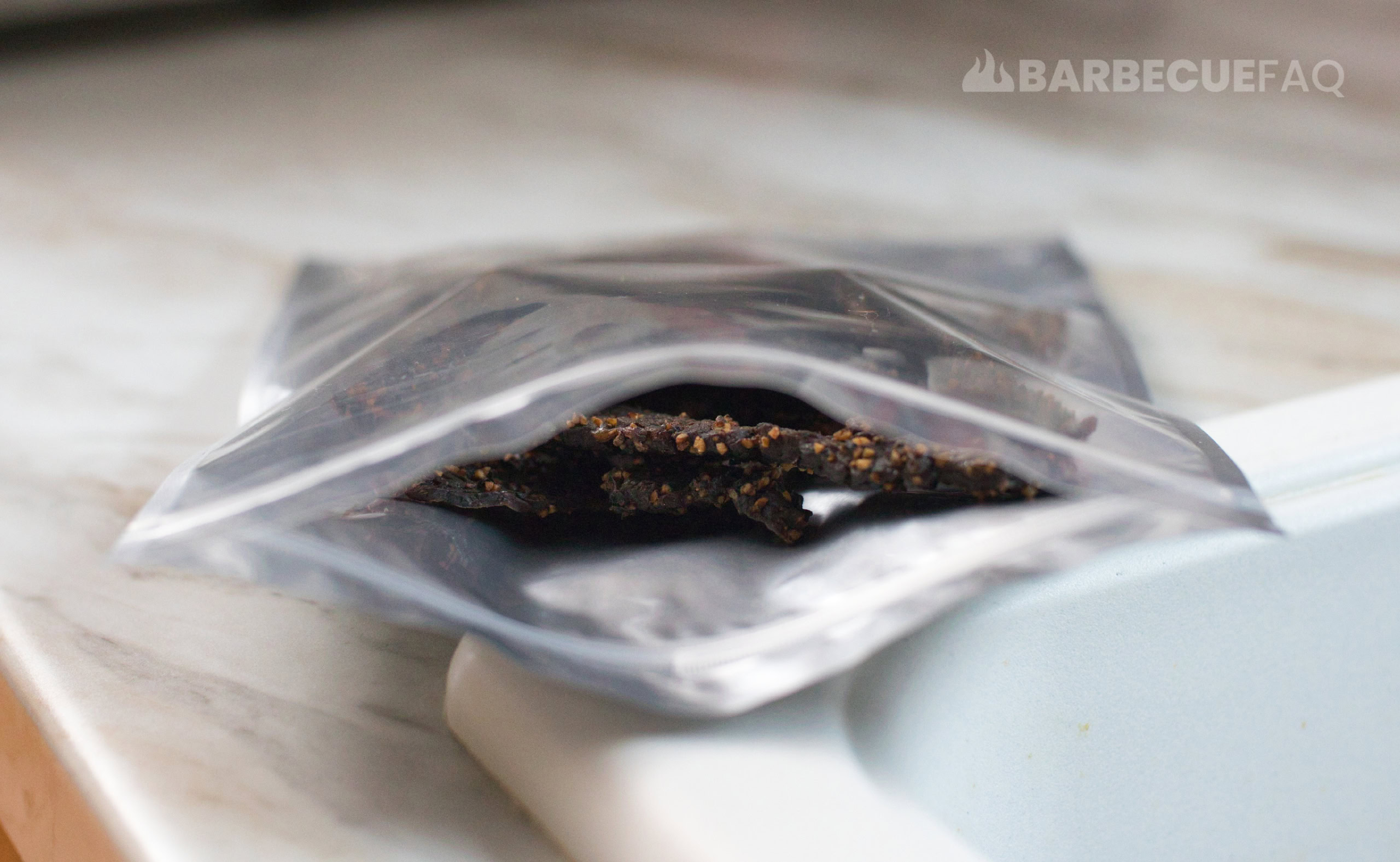 beef jerky in bag aerating