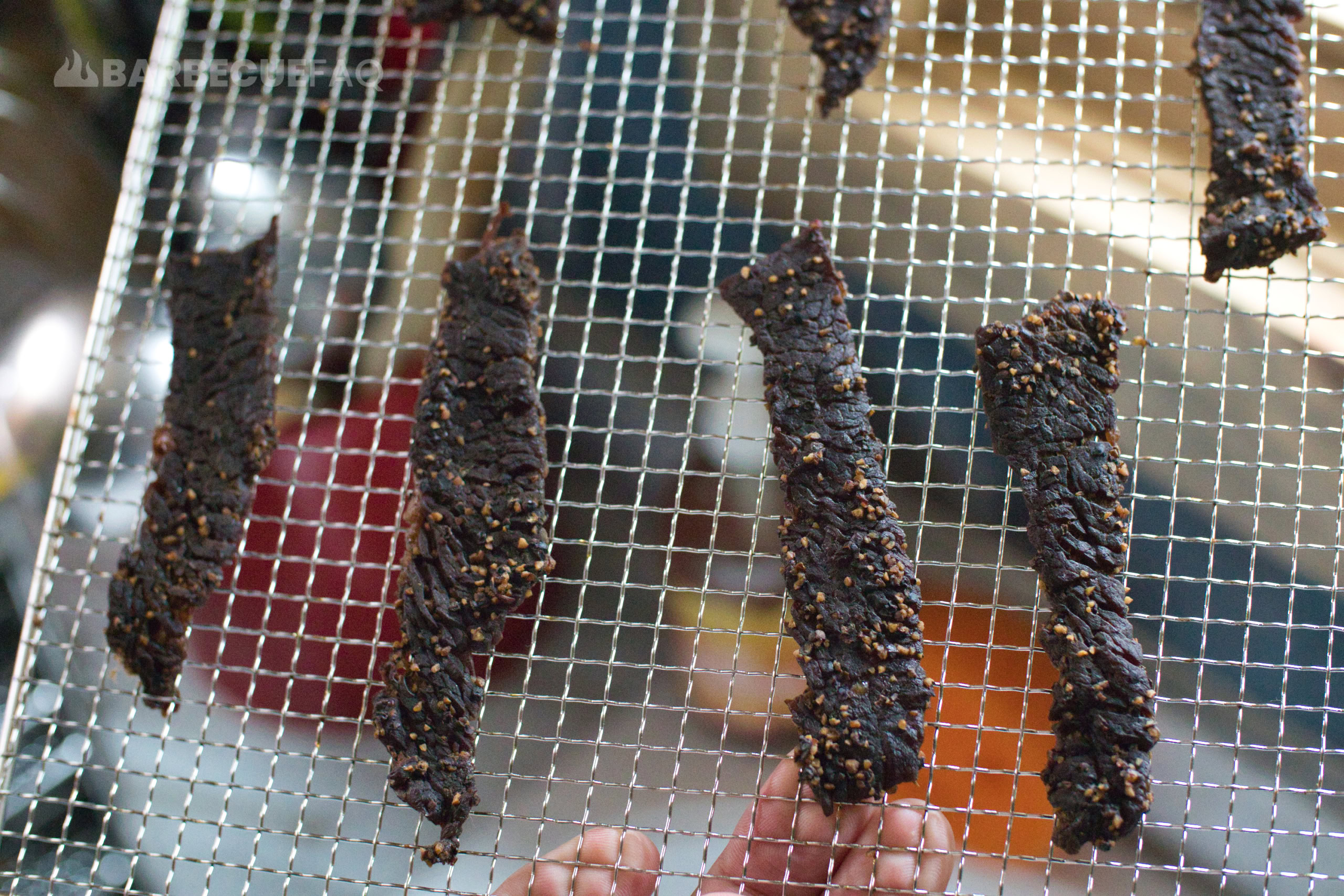 peppered beef jerky after dehydrating