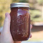 Memphis barbecue sauce in a small mason jar