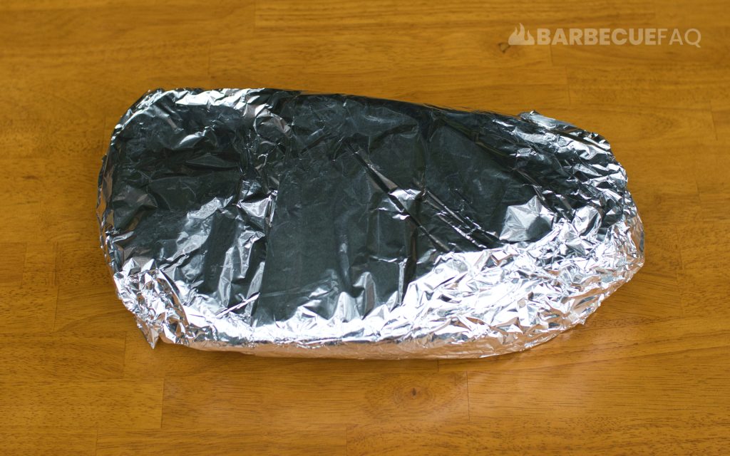 brisket wrapped in foil