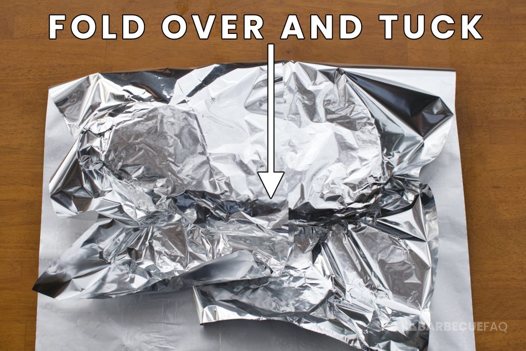 fold foil over the brisket and tuck