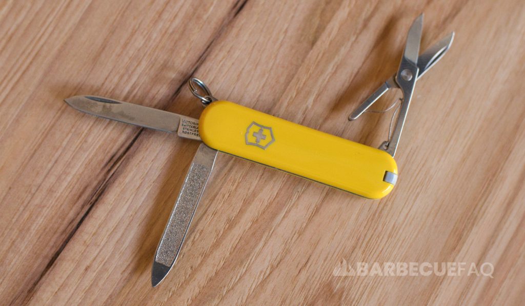 yellow Swiss army knife