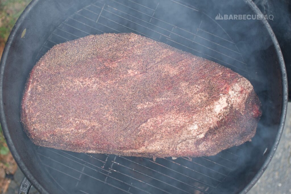 brisket on the pbc grill grates