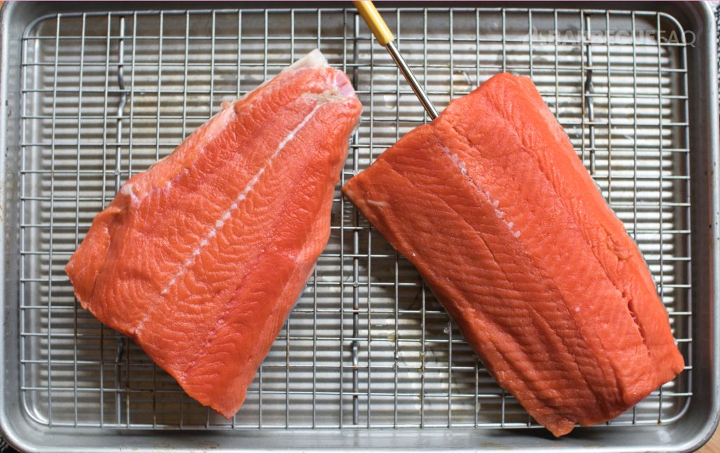 salmon after air drying overnight