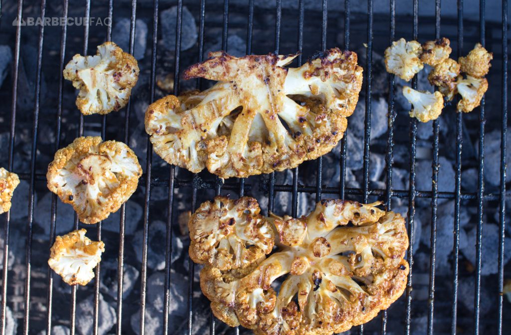 cauliflower steaks on grill