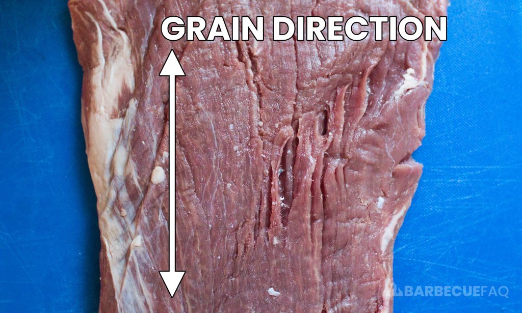 grain of flank steak