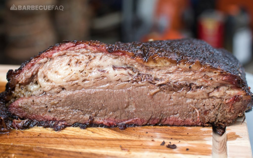 brisket sliced after resting in my faux cambro