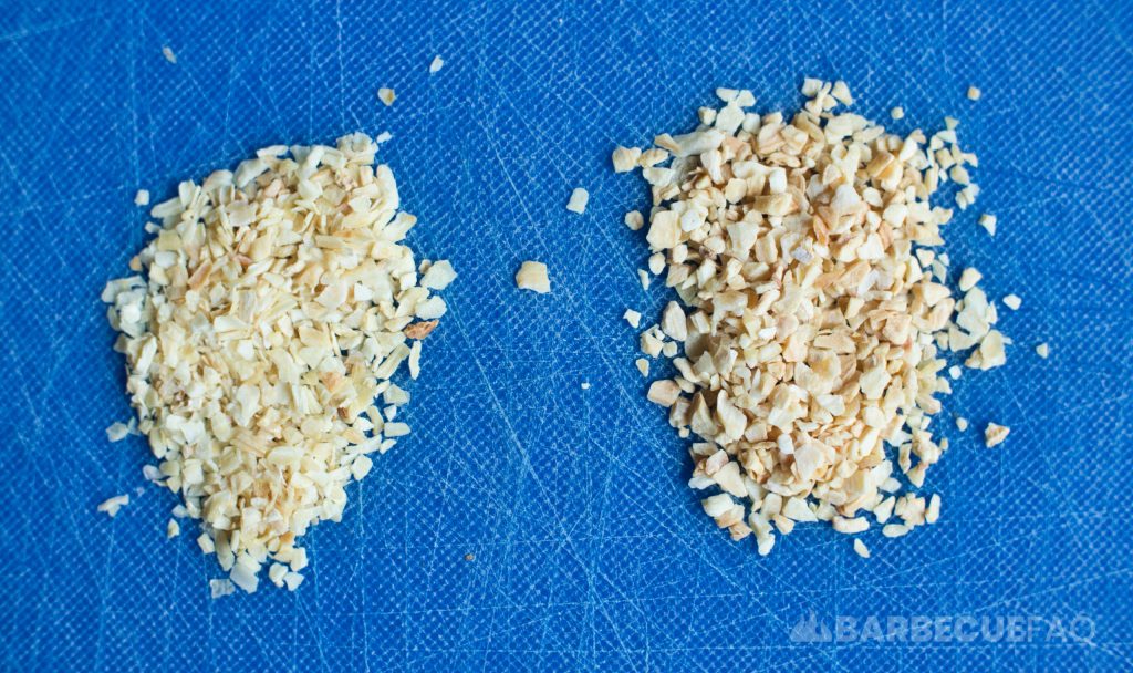 dehydrated minced onion and garlic for rub