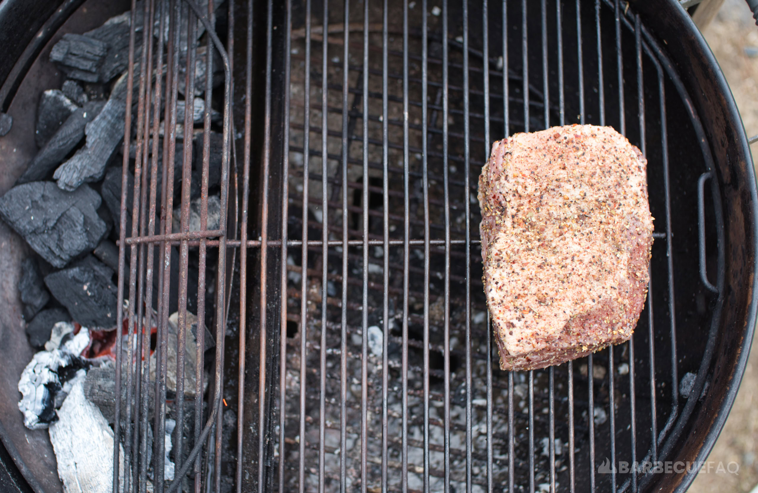 smoking corned beef on weber kettle