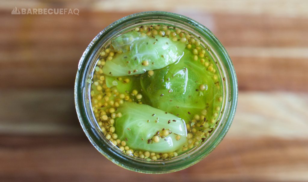 frog balls top down view in mason jar