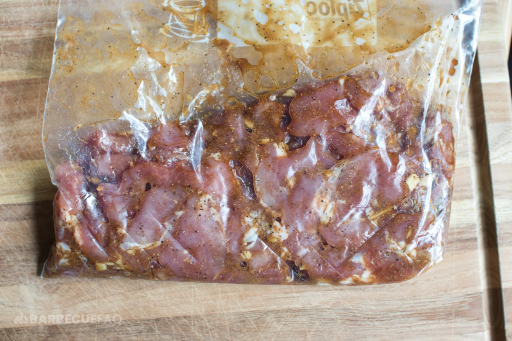 marinating garlic and ginger pork